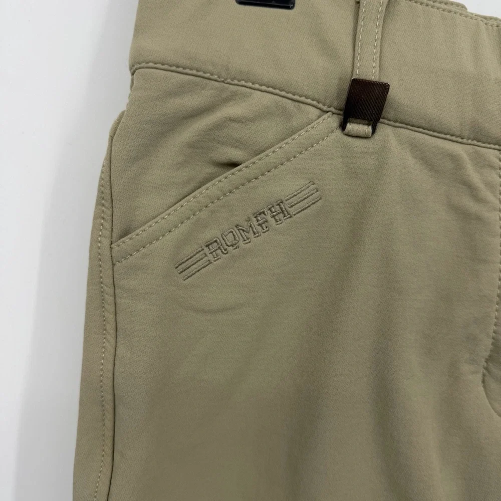 Romfh Sarafina knee patch breeches in beige tan color sz 16‎